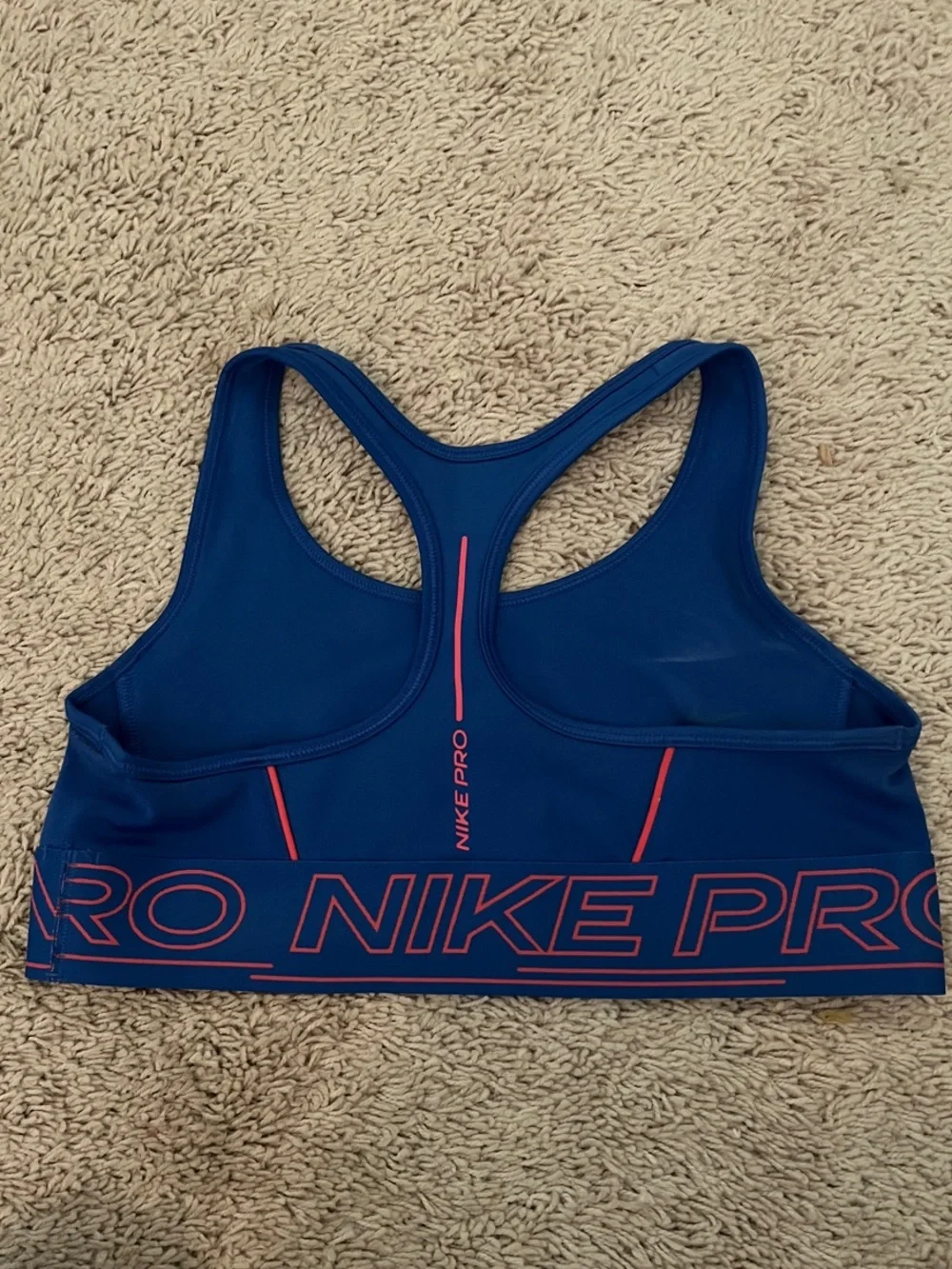 Nike Royal Blue with Pink Accent Racerback Sports Bra
